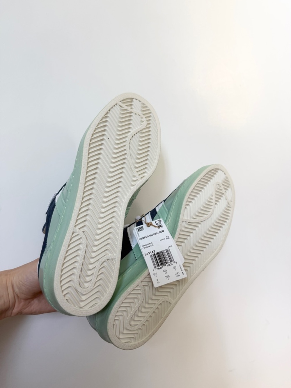 Adidas x Cali Dewitt navy white mint green campus 80s sneakers special edition - Picture 10 of 16